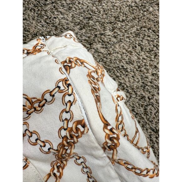 Maeve Anthropologie Linen Blend Palazzo Pants Womens Sz 4 Wide Leg Chain Print - Picture 10 of 15